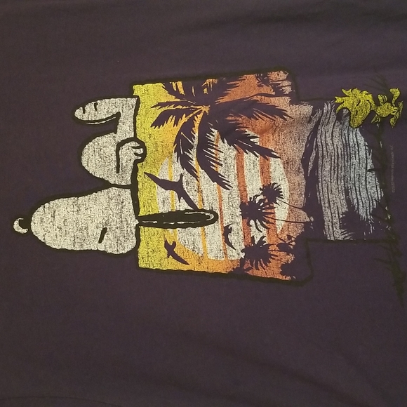 Snoopy Peanuts Vacation Blue Short Sleeve Tee - Picture 2 of 5